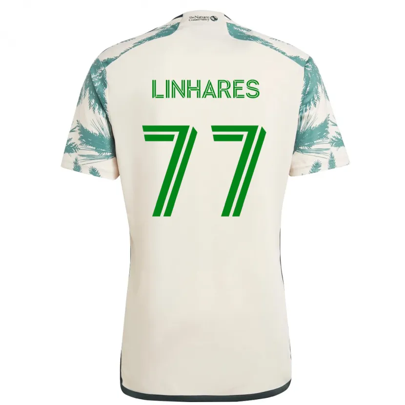 Danxen Dětské Kyle Linhares #77 Béžová Hnědá Daleko Hráčské Dresy 2024/25 Dres