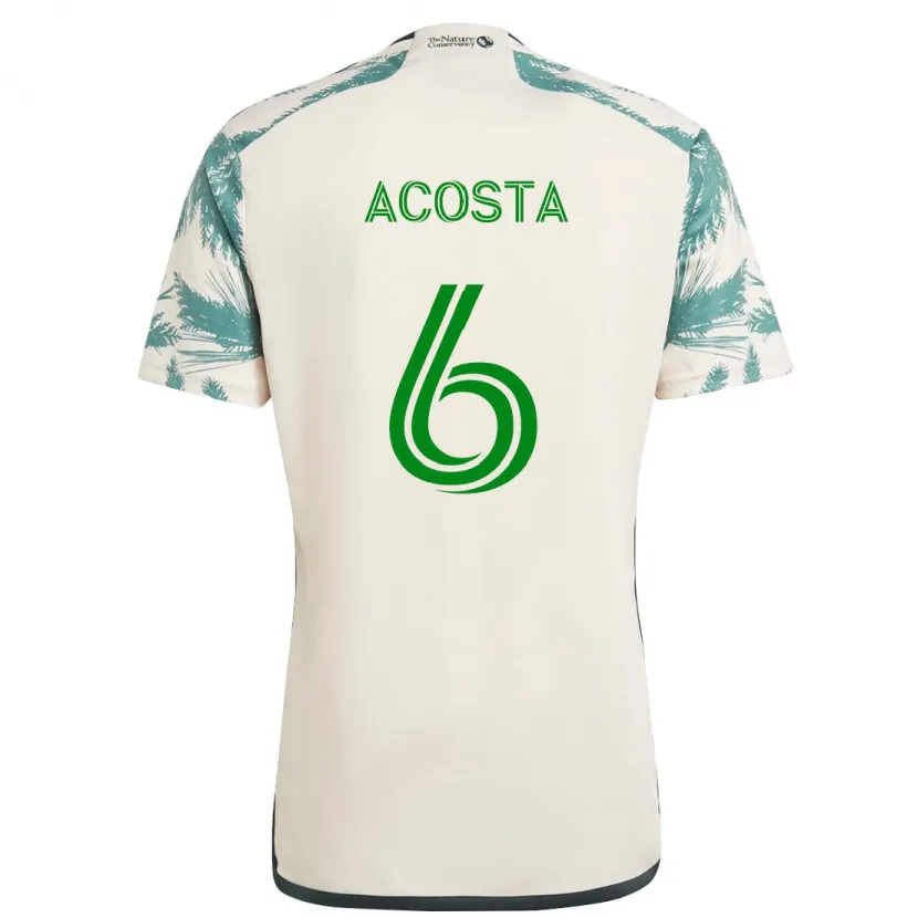 Danxen Dětské Bryan Acosta #6 Béžová Hnědá Daleko Hráčské Dresy 2024/25 Dres