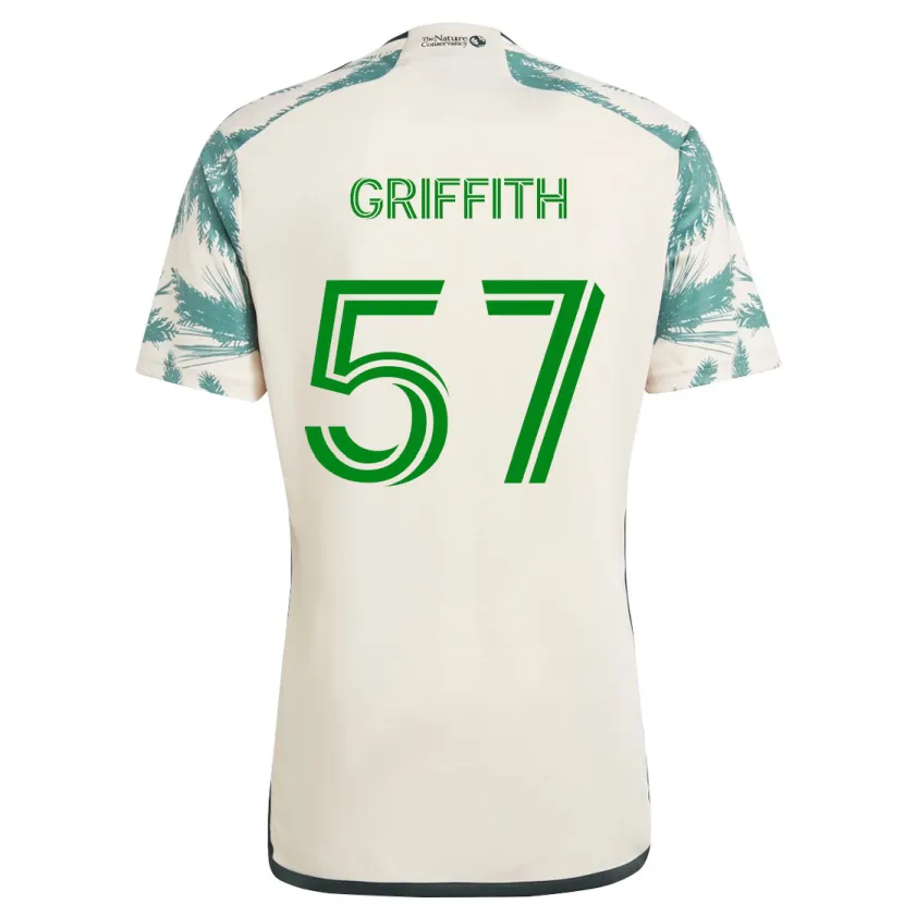 Danxen Dětské Víctor Griffith #57 Béžová Hnědá Daleko Hráčské Dresy 2024/25 Dres