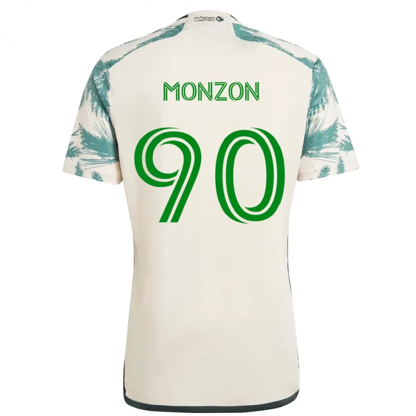 Danxen Dětské Florián Monzón #90 Béžová Hnědá Daleko Hráčské Dresy 2024/25 Dres