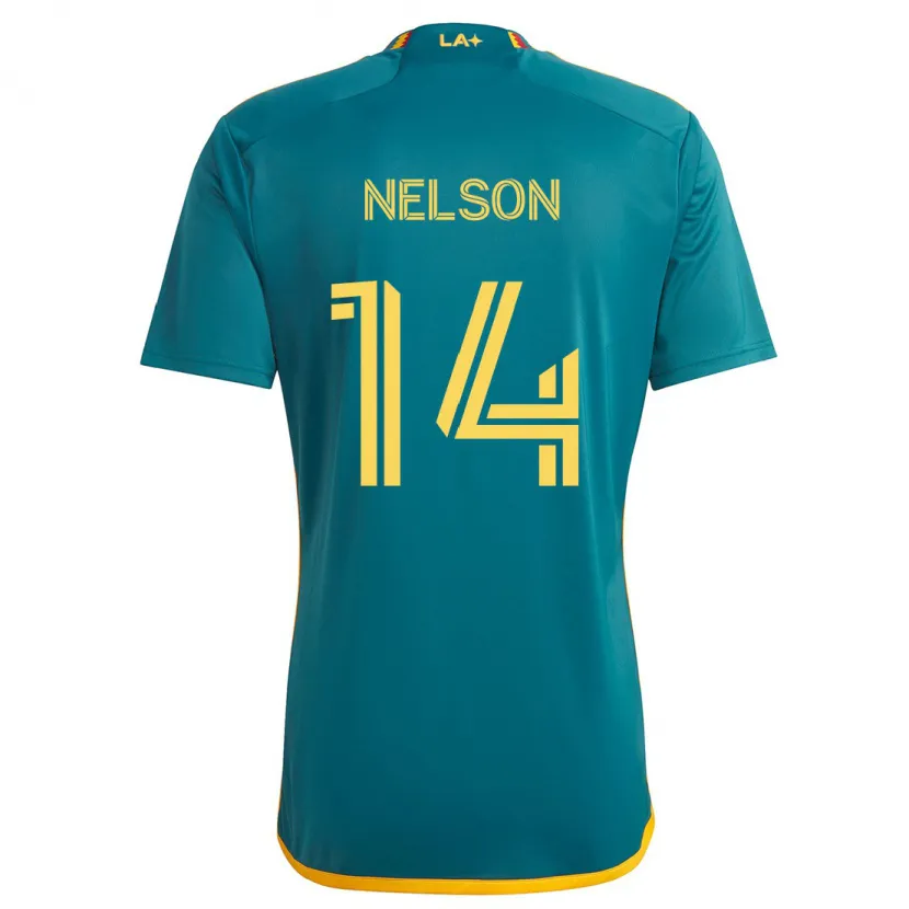 Danxen Dětské John Nelson #14 Zelená Žlutá Daleko Hráčské Dresy 2024/25 Dres