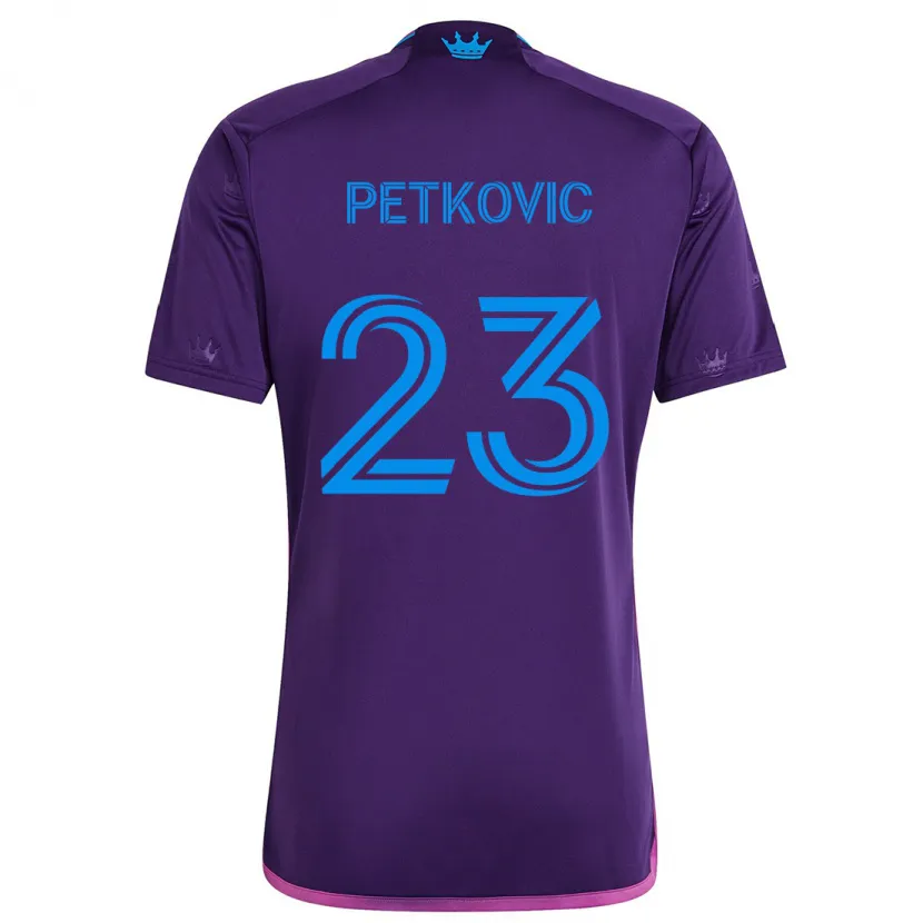 Danxen Dětské Nikola Petkovic #23 Fialová Modrá Daleko Hráčské Dresy 2024/25 Dres