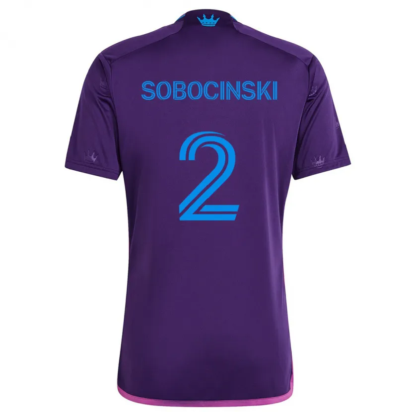 Danxen Dětské Jan Sobocinski #2 Fialová Modrá Daleko Hráčské Dresy 2024/25 Dres