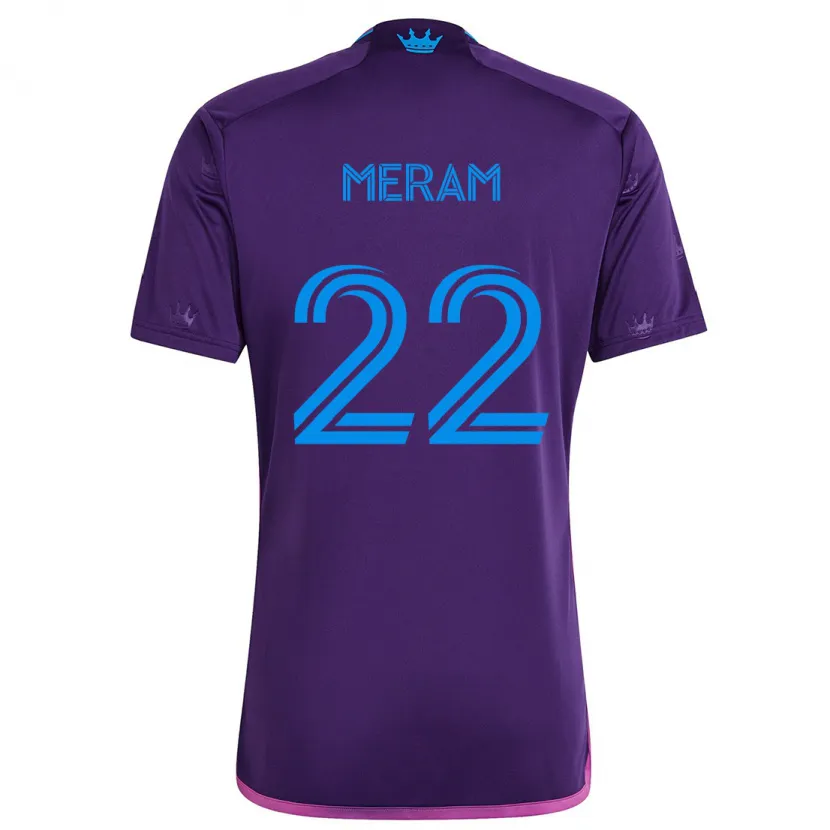 Danxen Dětské Justin Meram #22 Fialová Modrá Daleko Hráčské Dresy 2024/25 Dres