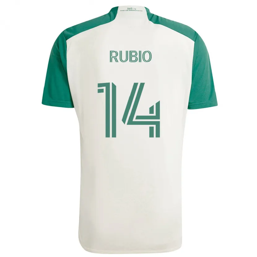 Danxen Dětské Diego Rubio #14 Žluté Barvy Zelená Daleko Hráčské Dresy 2024/25 Dres