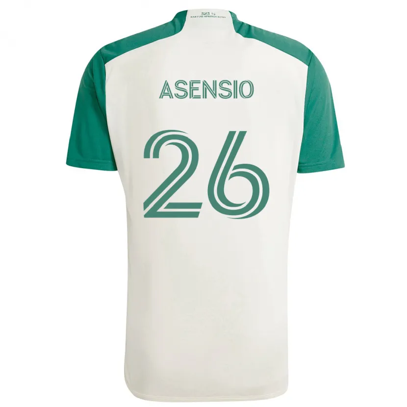 Danxen Dětské Charlie Asensio #26 Žluté Barvy Zelená Daleko Hráčské Dresy 2024/25 Dres