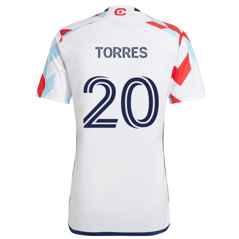 Danxen Dětské Jairo Torres #20 Bílá Červená Modrá Daleko Hráčské Dresy 2024/25 Dres