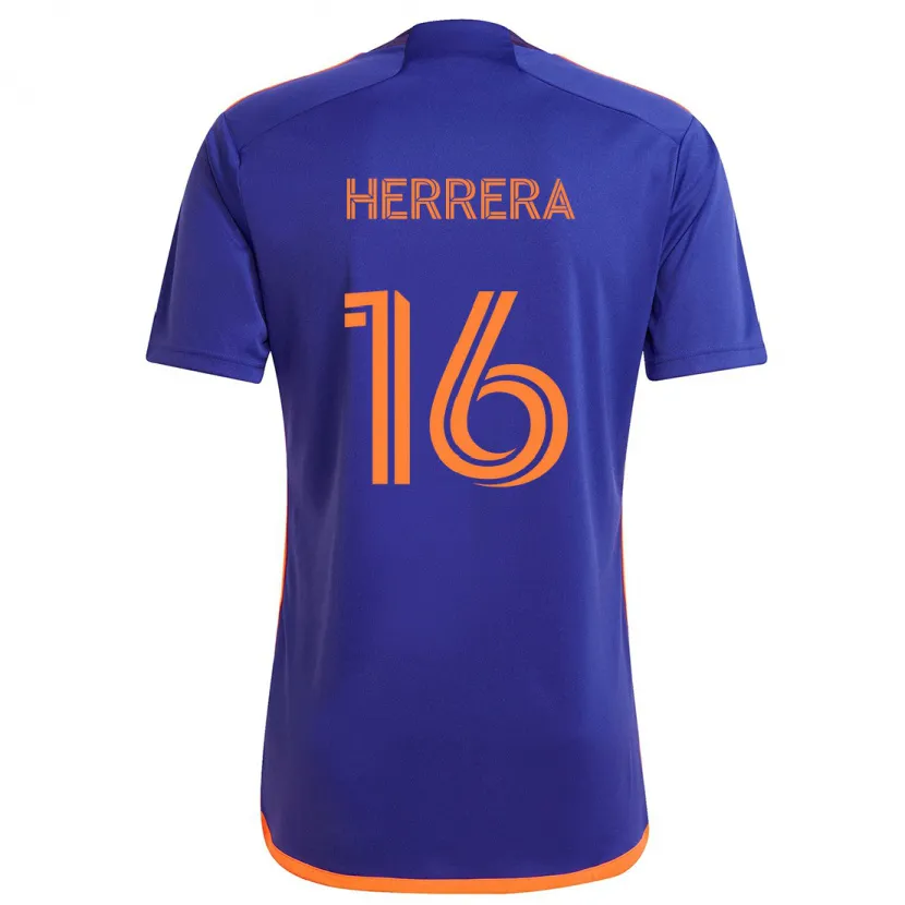 Danxen Dětské Héctor Herrera #16 Fialová Oranžová Daleko Hráčské Dresy 2024/25 Dres