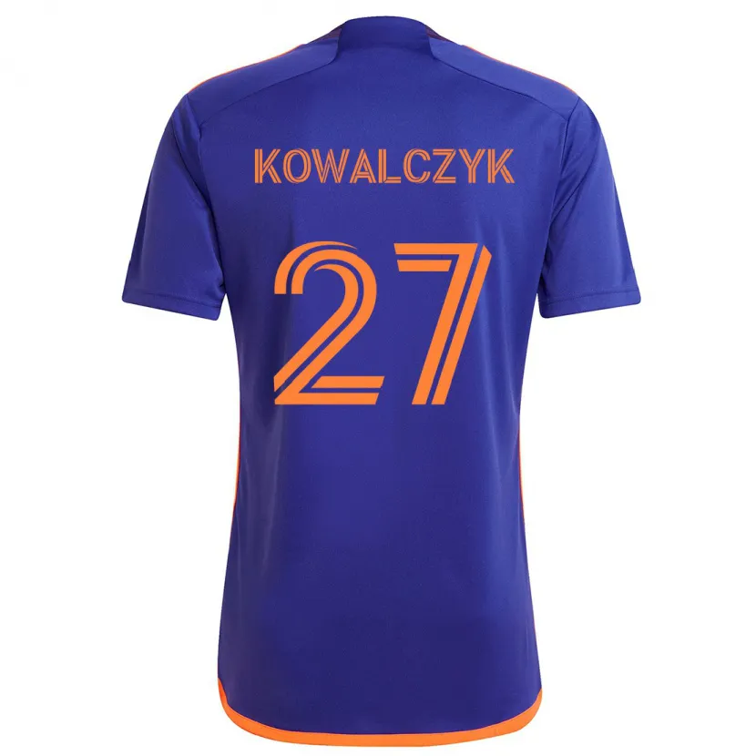 Danxen Dětské Sebastian Kowalczyk #27 Fialová Oranžová Daleko Hráčské Dresy 2024/25 Dres