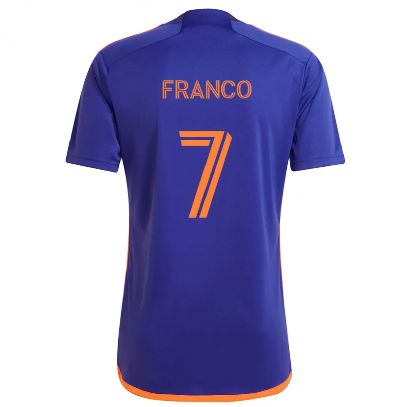 Danxen Dětské Iván Franco #7 Fialová Oranžová Daleko Hráčské Dresy 2024/25 Dres