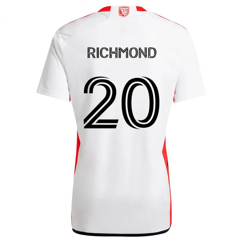 Danxen Dětské Will Richmond #20 Bílá Červená Daleko Hráčské Dresy 2024/25 Dres