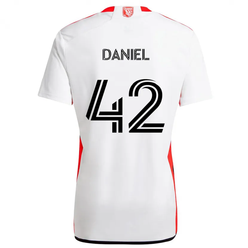 Danxen Dětské Daniel #42 Bílá Červená Daleko Hráčské Dresy 2024/25 Dres