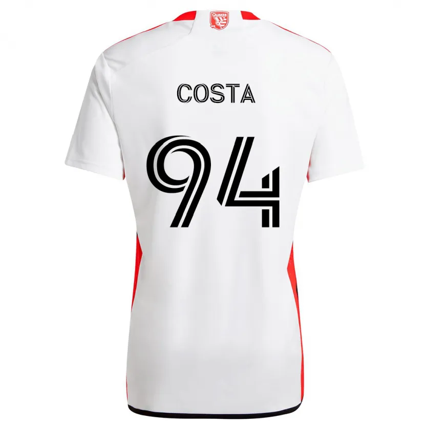 Danxen Dětské Vítor Costa #94 Bílá Červená Daleko Hráčské Dresy 2024/25 Dres