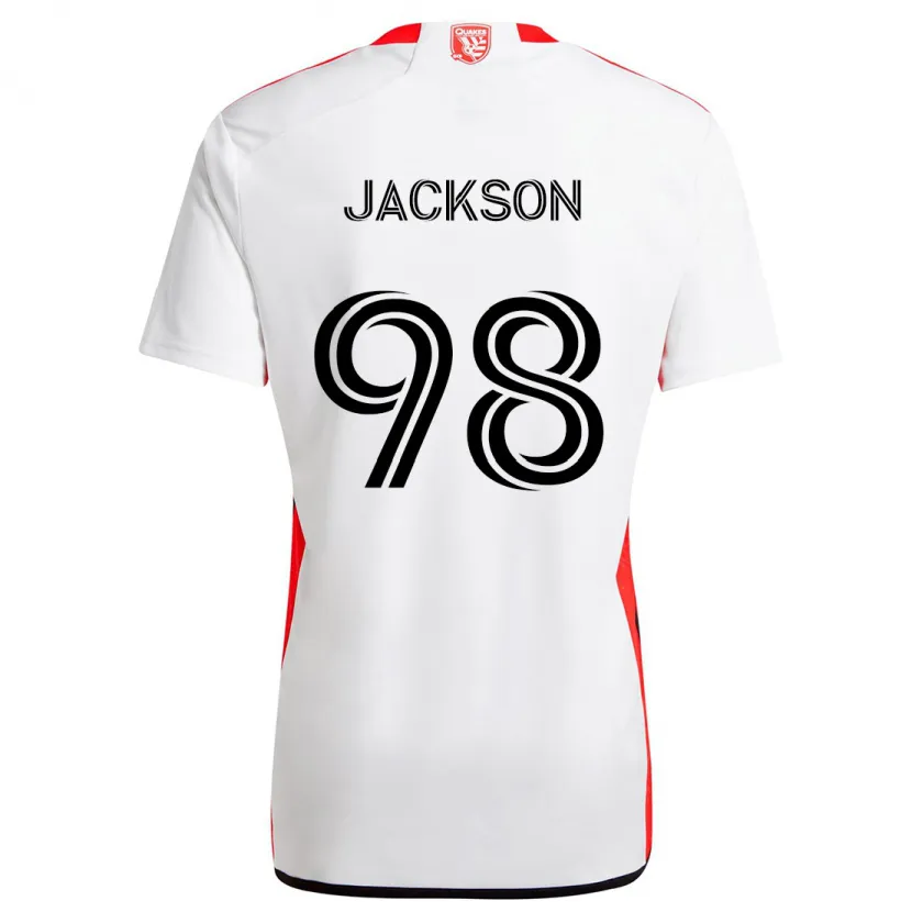 Danxen Dětské Jacob Jackson #98 Bílá Červená Daleko Hráčské Dresy 2024/25 Dres