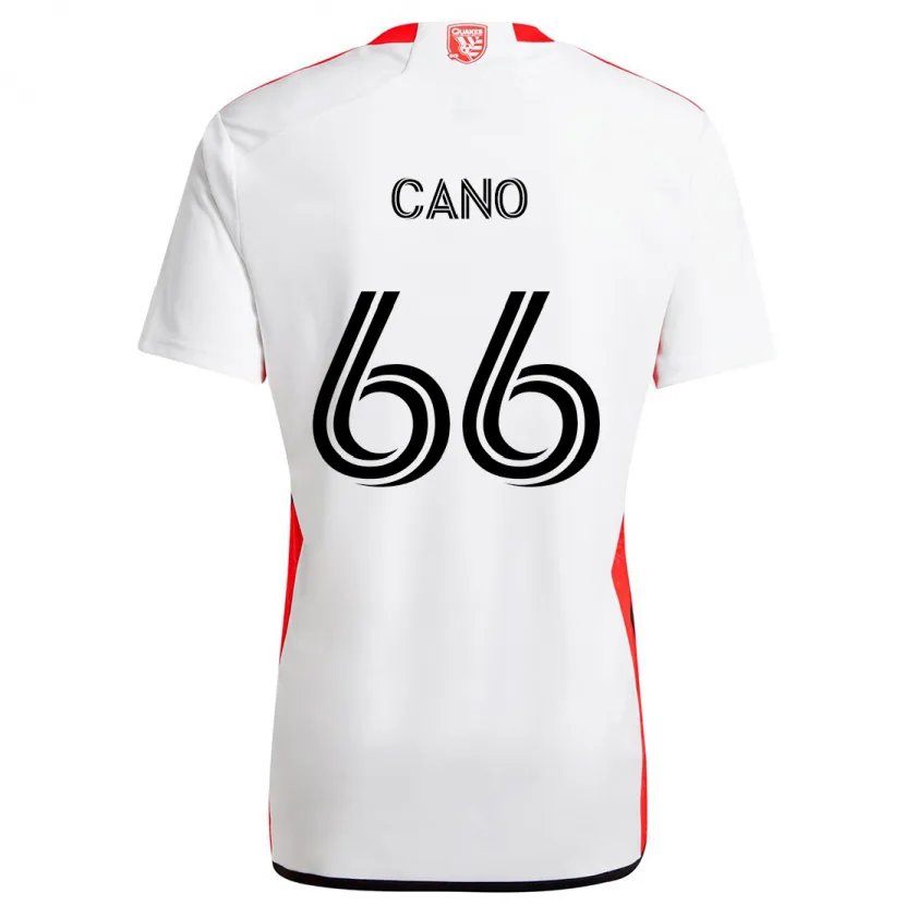 Danxen Dětské Alejandro Cano #66 Bílá Červená Daleko Hráčské Dresy 2024/25 Dres