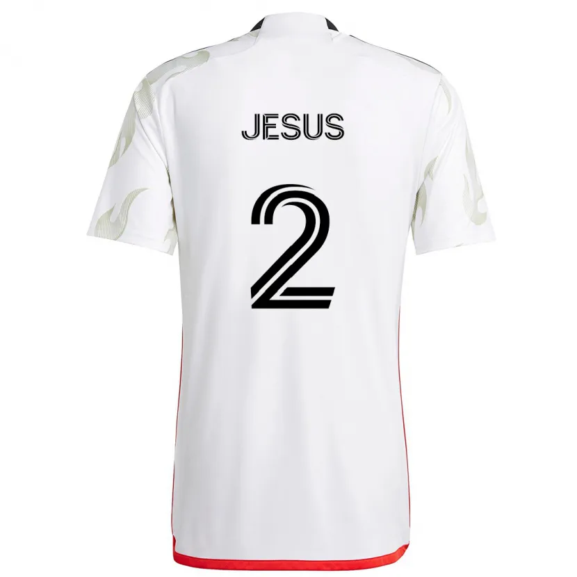 Danxen Dětské Geovane Jesus #2 Bílá Červená Černá Daleko Hráčské Dresy 2024/25 Dres