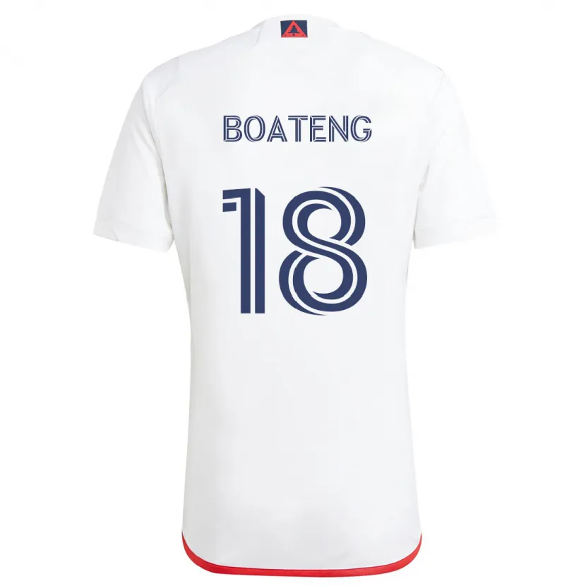 Danxen Dětské Emmanuel Boateng #18 Bílá Červená Daleko Hráčské Dresy 2024/25 Dres