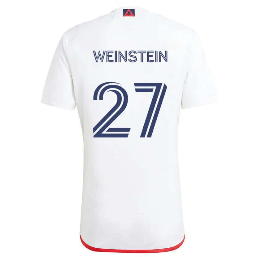 Danxen Dětské Max Weinstein #27 Bílá Červená Daleko Hráčské Dresy 2024/25 Dres