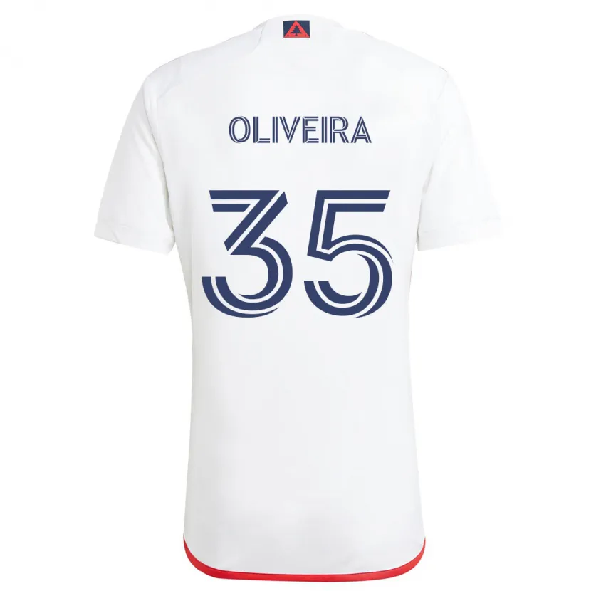 Danxen Dětské Cristiano Oliveira #35 Bílá Červená Daleko Hráčské Dresy 2024/25 Dres