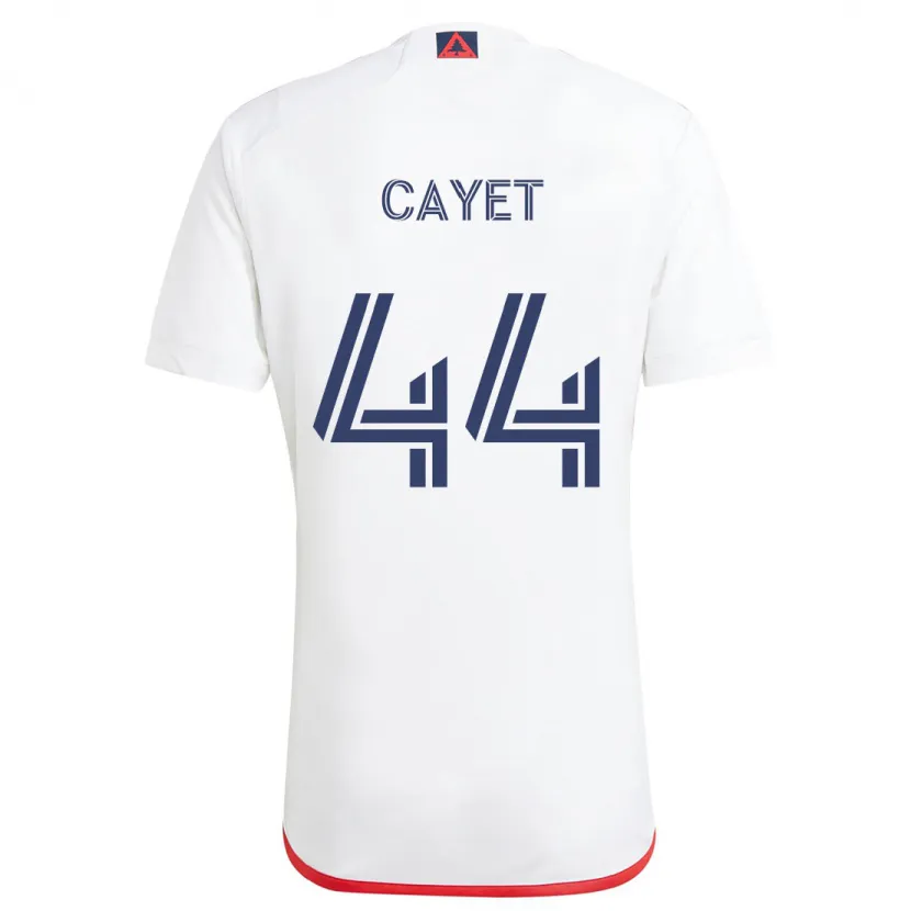 Danxen Dětské Pierre Cayet #44 Bílá Červená Daleko Hráčské Dresy 2024/25 Dres