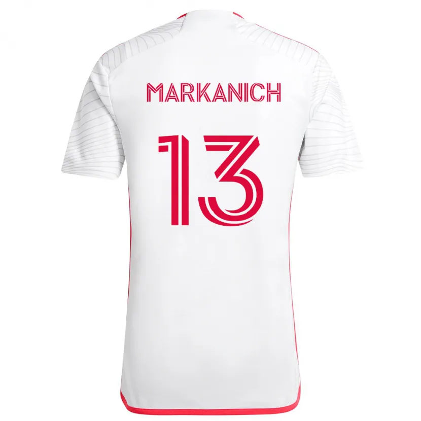 Danxen Dětské Anthony Markanich #13 Bílá Červená Daleko Hráčské Dresy 2024/25 Dres