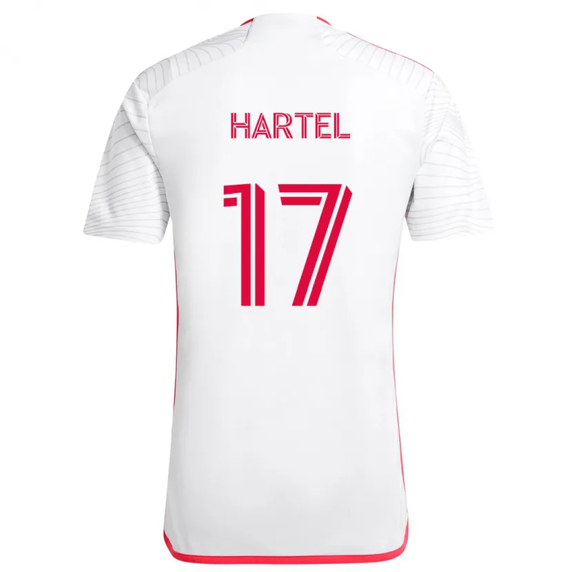 Danxen Dětské Marcel Hartel #17 Bílá Červená Daleko Hráčské Dresy 2024/25 Dres