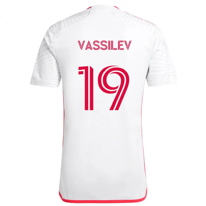 Danxen Dětské Indiana Vassilev #19 Bílá Červená Daleko Hráčské Dresy 2024/25 Dres