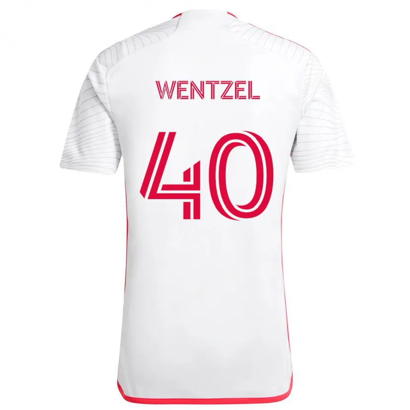 Danxen Dětské Michael Wentzel #40 Bílá Červená Daleko Hráčské Dresy 2024/25 Dres