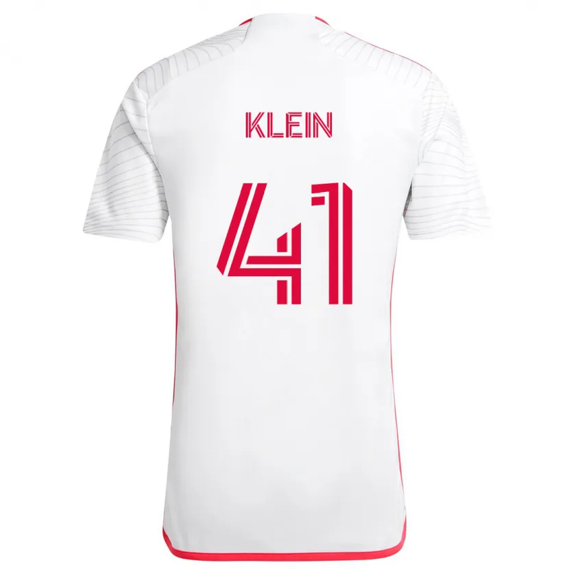 Danxen Dětské Johnny Klein #41 Bílá Červená Daleko Hráčské Dresy 2024/25 Dres