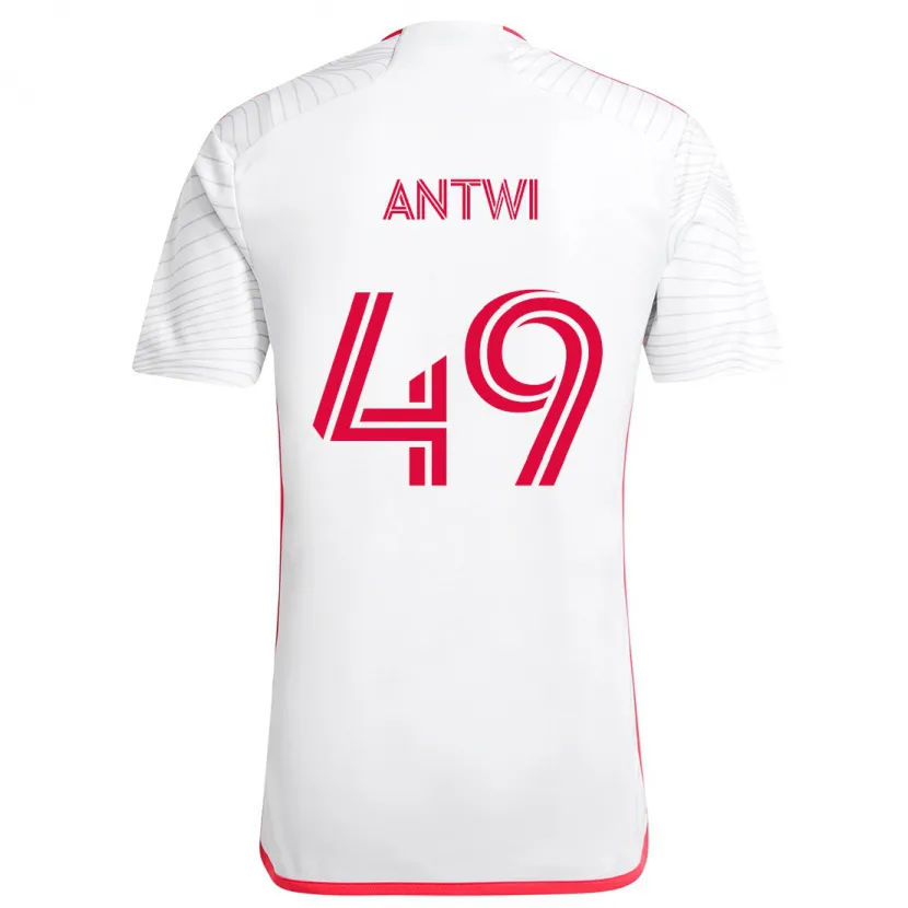 Danxen Dětské Seth Antwi #49 Bílá Červená Daleko Hráčské Dresy 2024/25 Dres