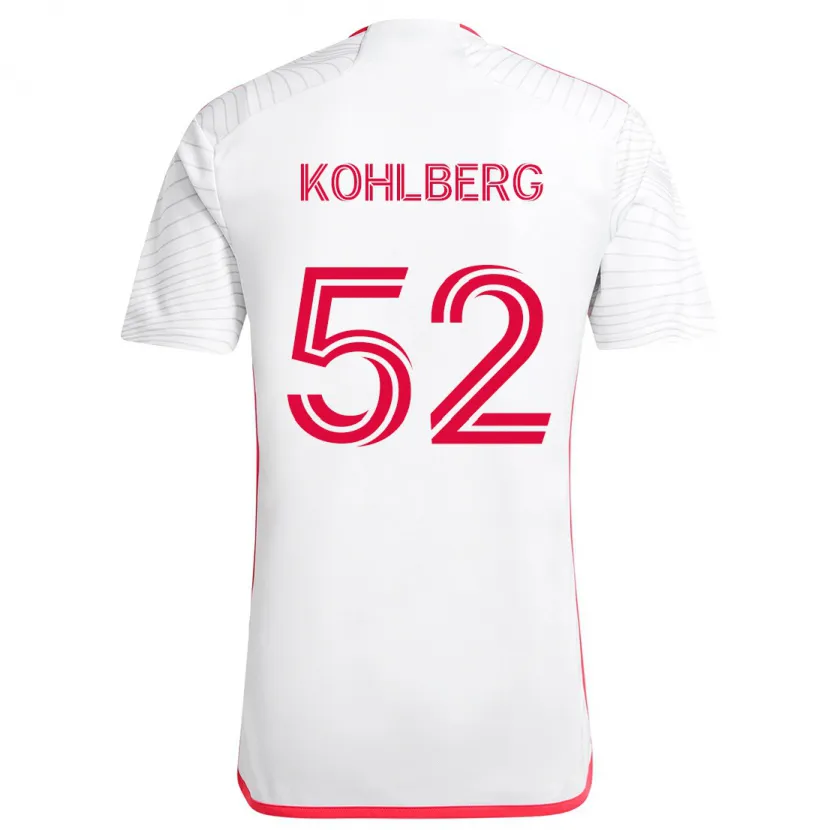 Danxen Dětské Andrew Kohlberg #52 Bílá Červená Daleko Hráčské Dresy 2024/25 Dres