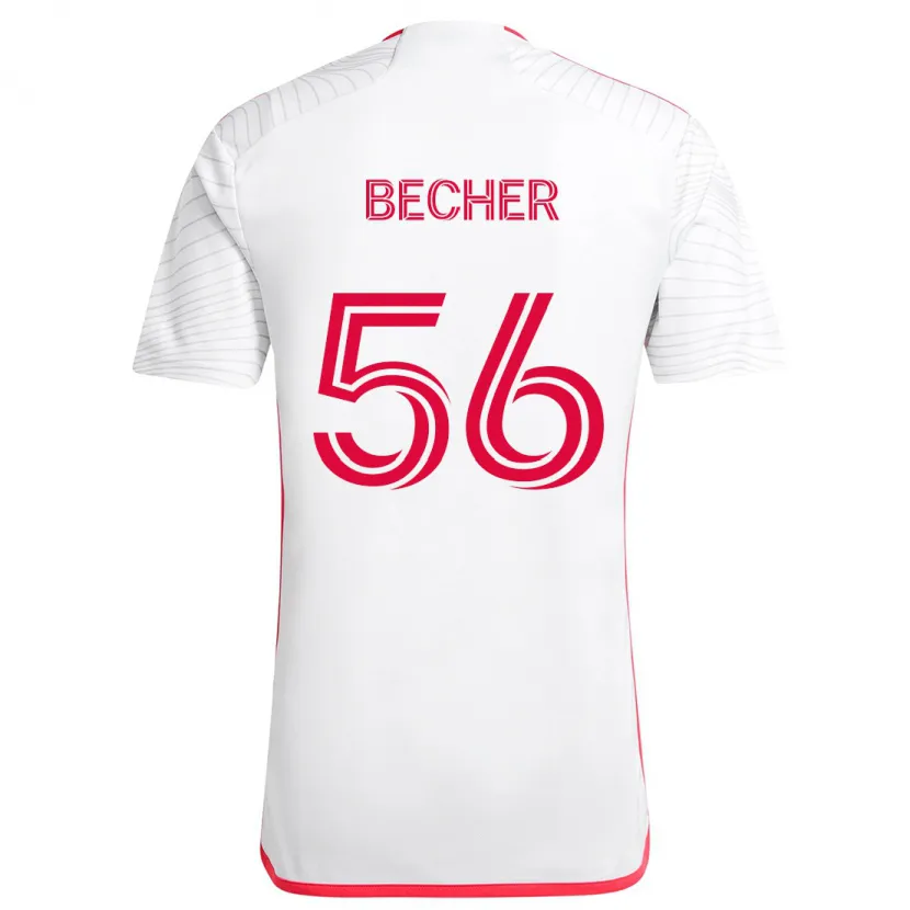 Danxen Dětské Ryan Becher #56 Bílá Červená Daleko Hráčské Dresy 2024/25 Dres