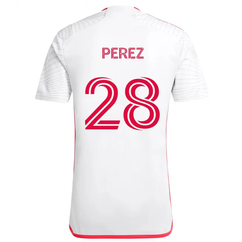 Danxen Dětské Miguel Perez #28 Bílá Červená Daleko Hráčské Dresy 2024/25 Dres