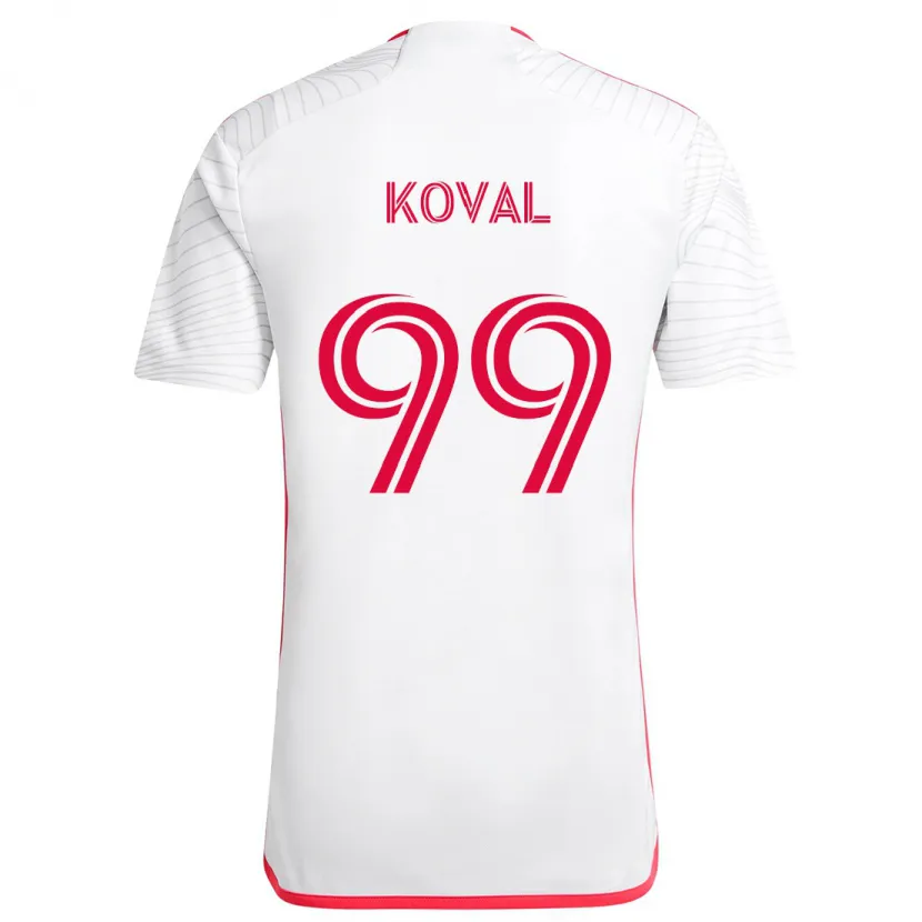 Danxen Dětské Stanislav Koval #99 Bílá Červená Daleko Hráčské Dresy 2024/25 Dres