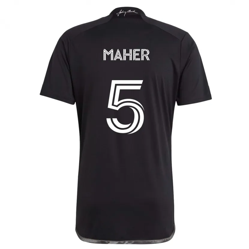 Danxen Dětské Jack Maher #5 Černá Daleko Hráčské Dresy 2024/25 Dres