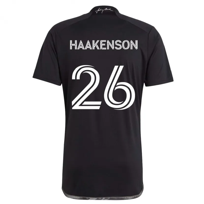 Danxen Dětské Luke Haakenson #26 Černá Daleko Hráčské Dresy 2024/25 Dres