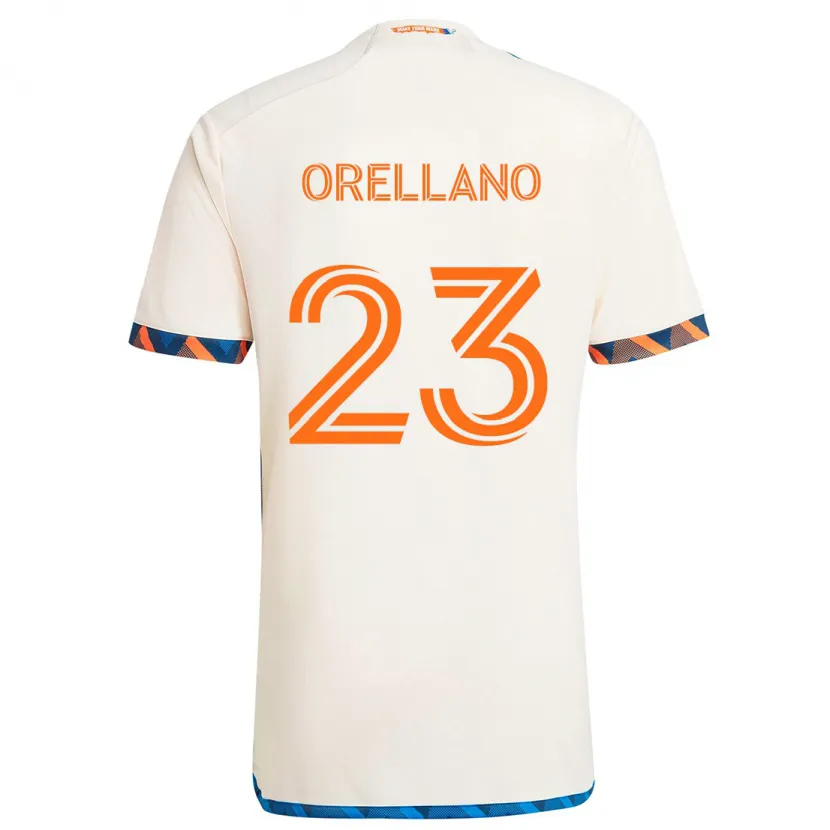 Danxen Dětské Luca Orellano #23 Bílá Oranžová Daleko Hráčské Dresy 2024/25 Dres