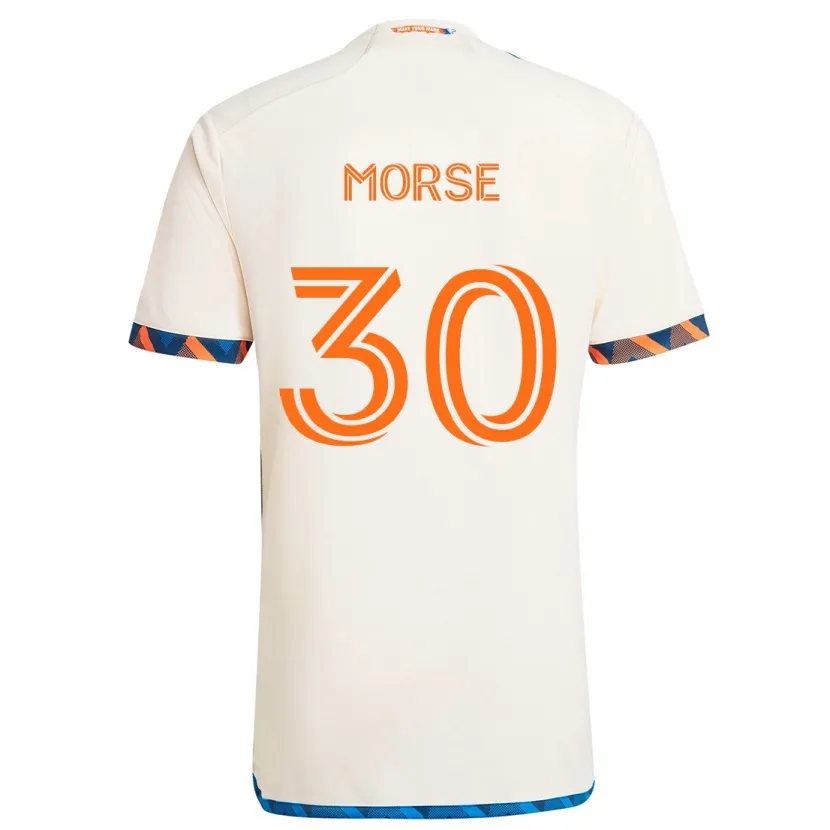 Danxen Dětské Hunter Morse #30 Bílá Oranžová Daleko Hráčské Dresy 2024/25 Dres