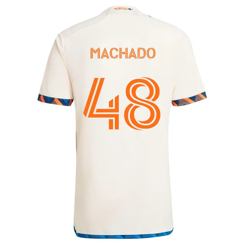 Danxen Dětské Juan Machado #48 Bílá Oranžová Daleko Hráčské Dresy 2024/25 Dres