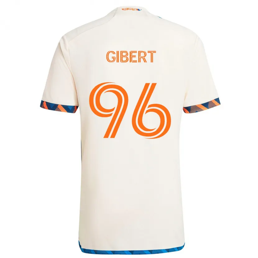 Danxen Dětské Gaël Gibert #96 Bílá Oranžová Daleko Hráčské Dresy 2024/25 Dres