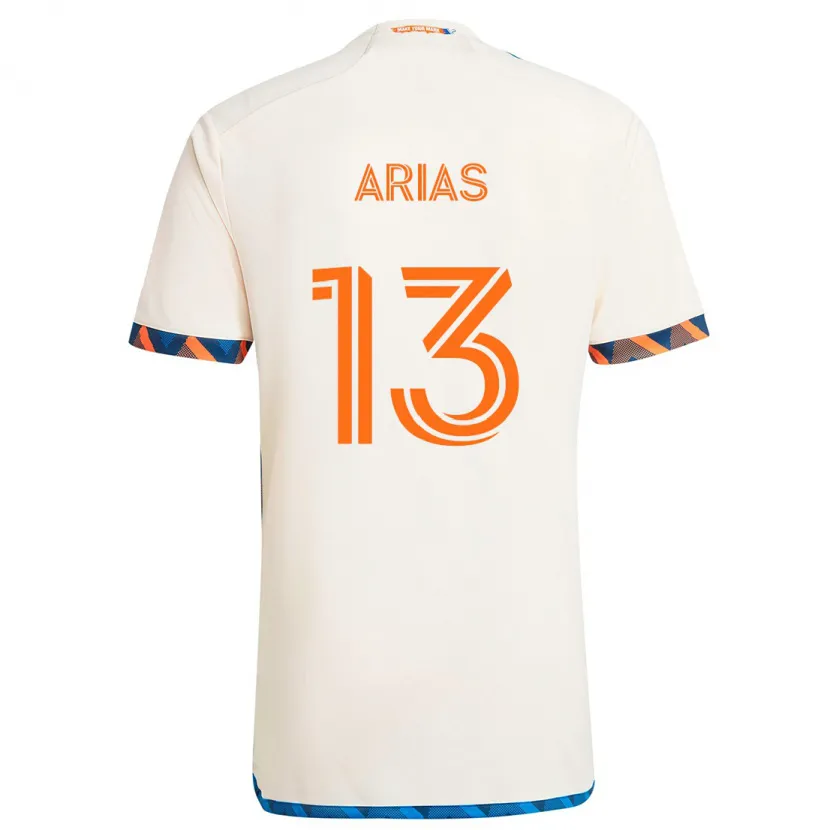 Danxen Dětské Santiago Arias #13 Bílá Oranžová Daleko Hráčské Dresy 2024/25 Dres