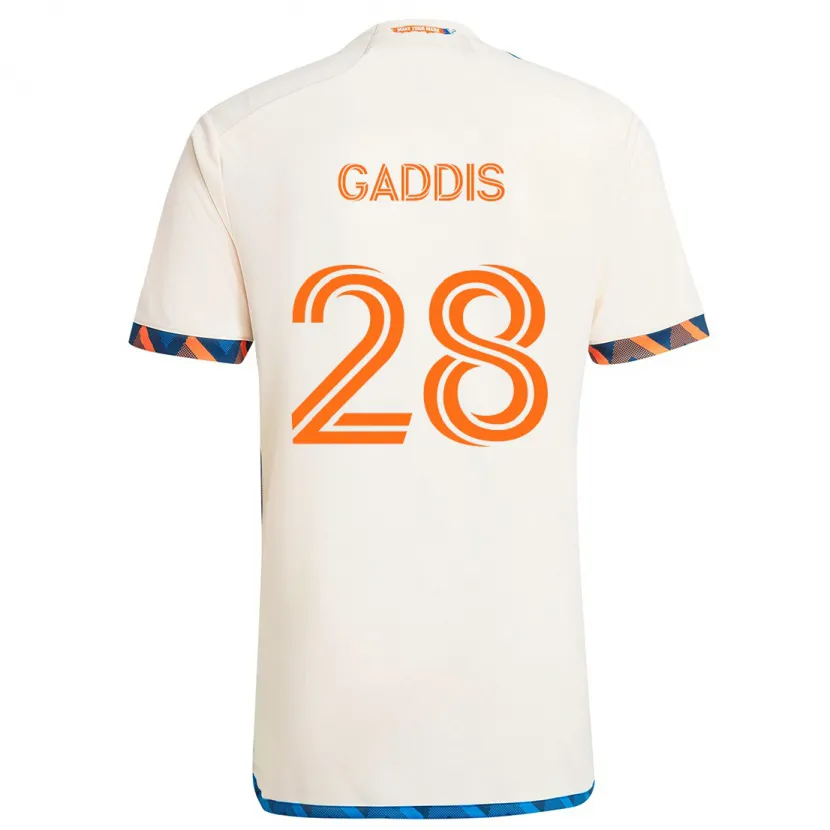 Danxen Dětské Raymon Gaddis #28 Bílá Oranžová Daleko Hráčské Dresy 2024/25 Dres