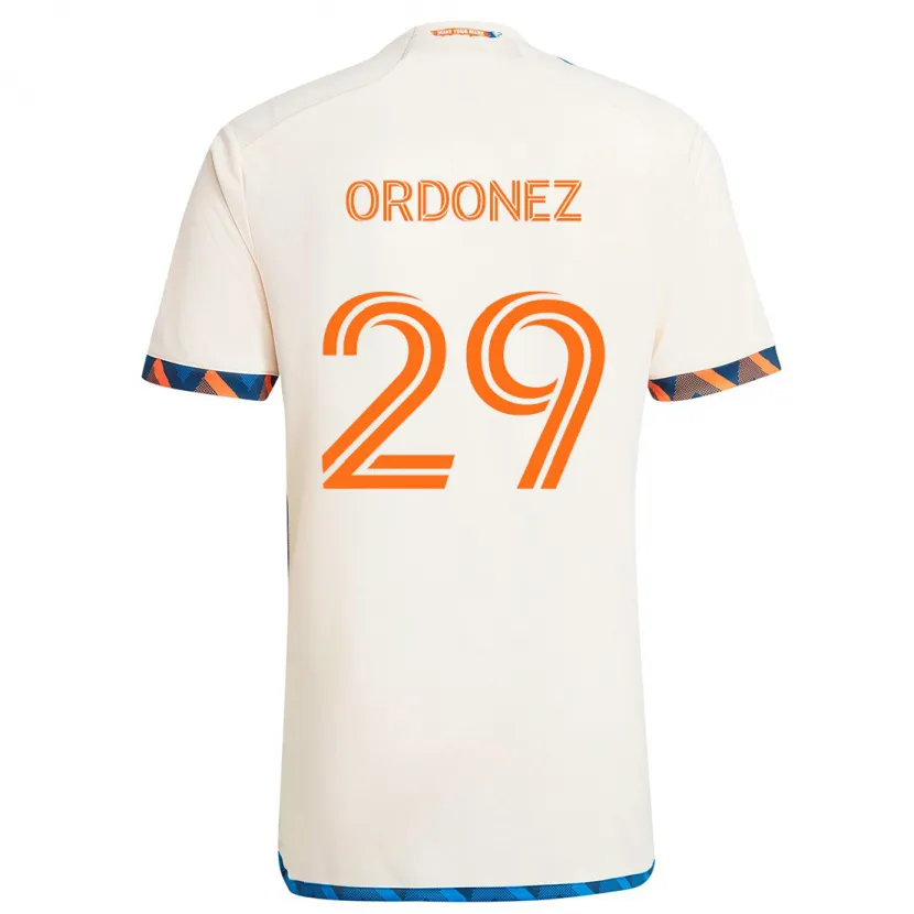 Danxen Dětské Arquímides Ordóñez #29 Bílá Oranžová Daleko Hráčské Dresy 2024/25 Dres