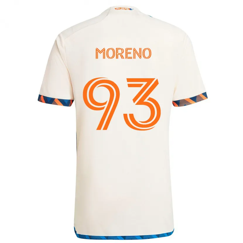 Danxen Dětské Júnior Moreno #93 Bílá Oranžová Daleko Hráčské Dresy 2024/25 Dres