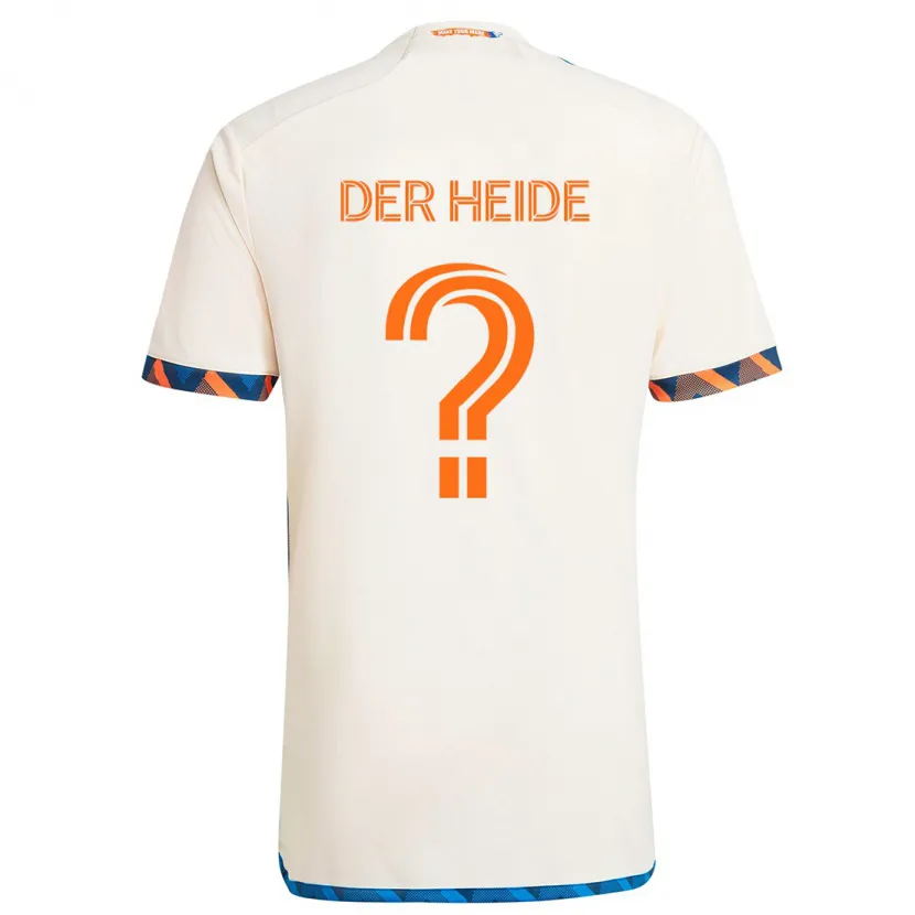 Danxen Dětské Dimas Van Der Heide #0 Bílá Oranžová Daleko Hráčské Dresy 2024/25 Dres