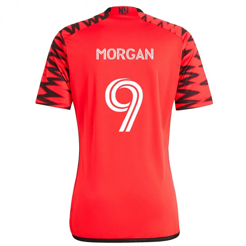 Danxen Dětské Lewis Morgan #9 Červená Černá Bílá Daleko Hráčské Dresy 2024/25 Dres