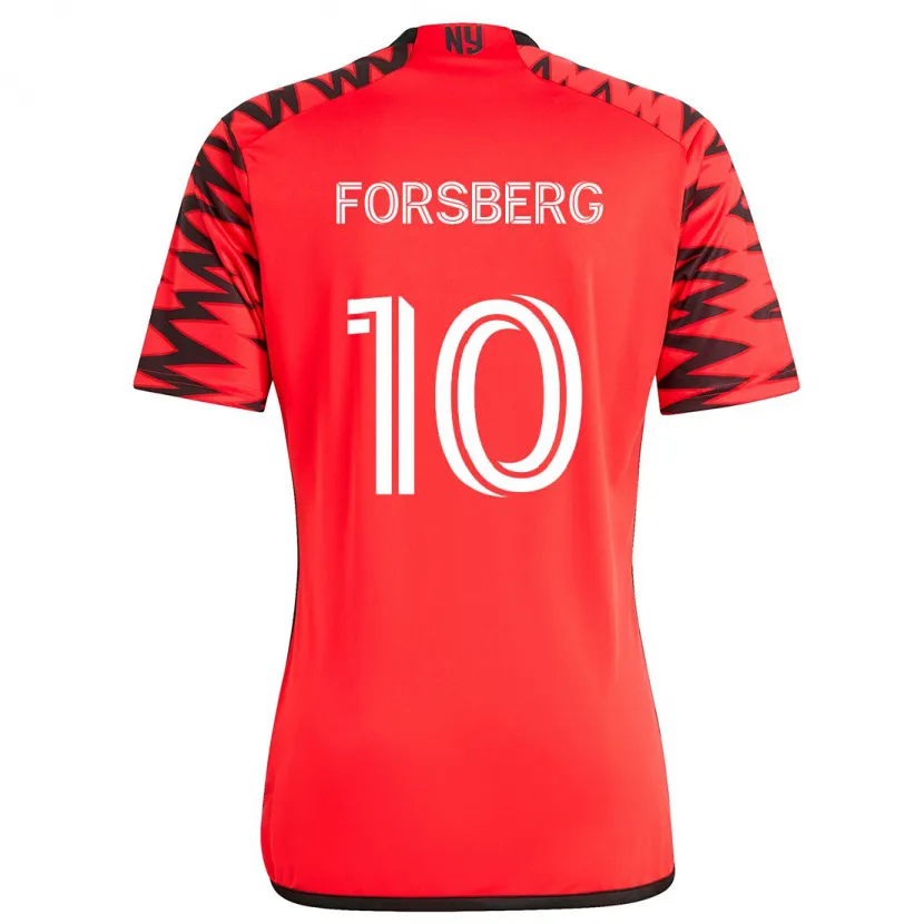 Danxen Dětské Emil Forsberg #10 Červená Černá Bílá Daleko Hráčské Dresy 2024/25 Dres