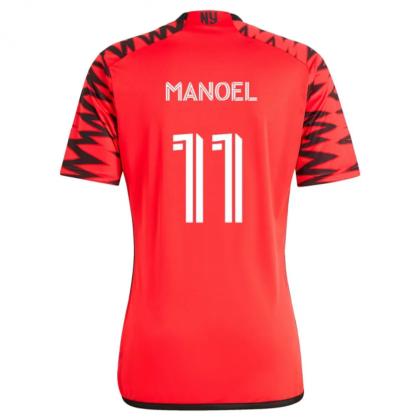 Danxen Dětské Elias Manoel #11 Červená Černá Bílá Daleko Hráčské Dresy 2024/25 Dres