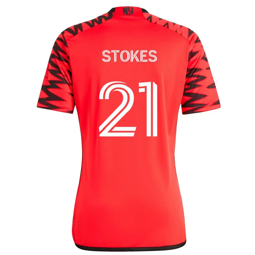 Danxen Dětské Aidan Stokes #21 Červená Černá Bílá Daleko Hráčské Dresy 2024/25 Dres