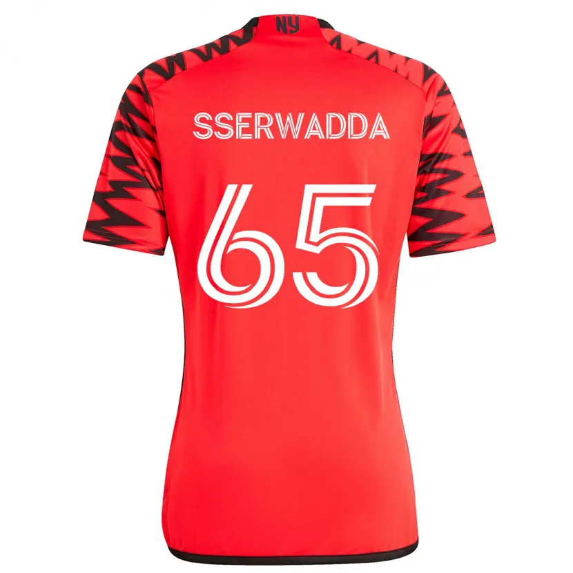 Danxen Dětské Steven Sserwadda #65 Červená Černá Bílá Daleko Hráčské Dresy 2024/25 Dres